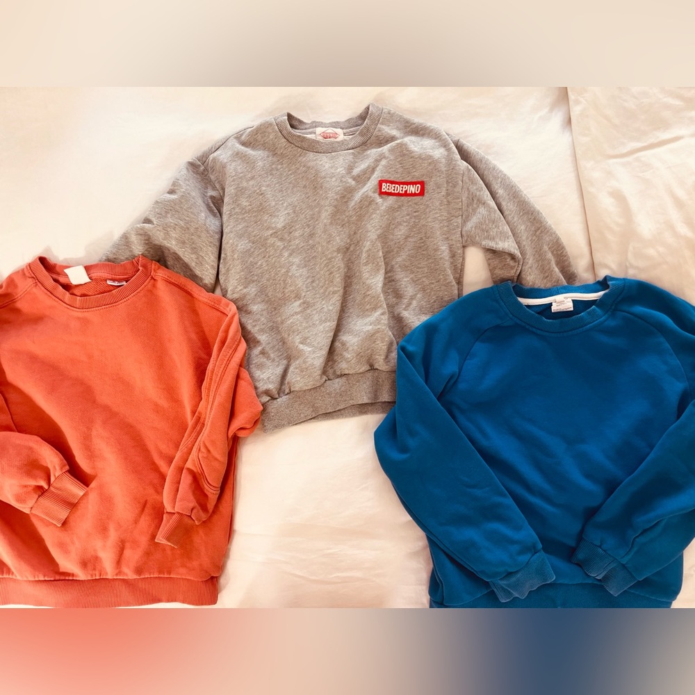 Kids Sweatshirt - Gray, Orange, and Blue